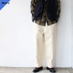 weac. コットンサージ2タックトラウザー Cook pants　（OFF WHITE）