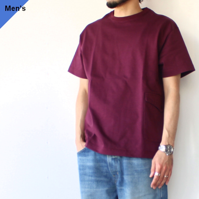 Soundman ヘビーウェイトカーゴポケットTee / Holm　（Burgundy）