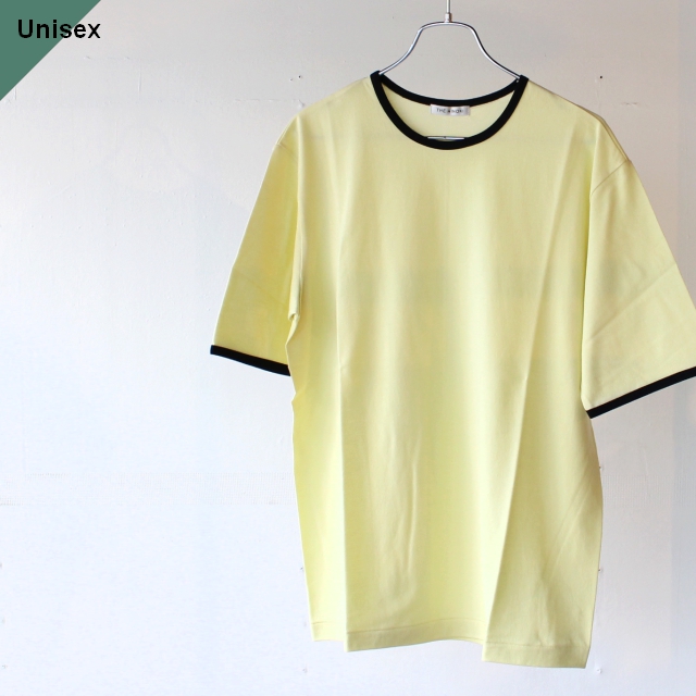 THE HINOKI オーガニックコットンリンガーTee TH22S-42　（Lemon×Black）