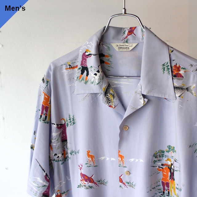 Orgueil　Aloha Shirt アロハシャツ OR-5075 （SAX BLUE）