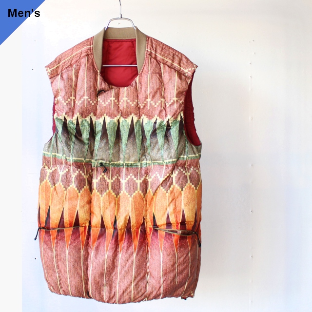 norbit ダウンベスト Print Middle Layer Down Vest （Red）