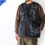 norbit ウールボアフリースベスト Horn Tree Print Wool Boa Vest （Navy）