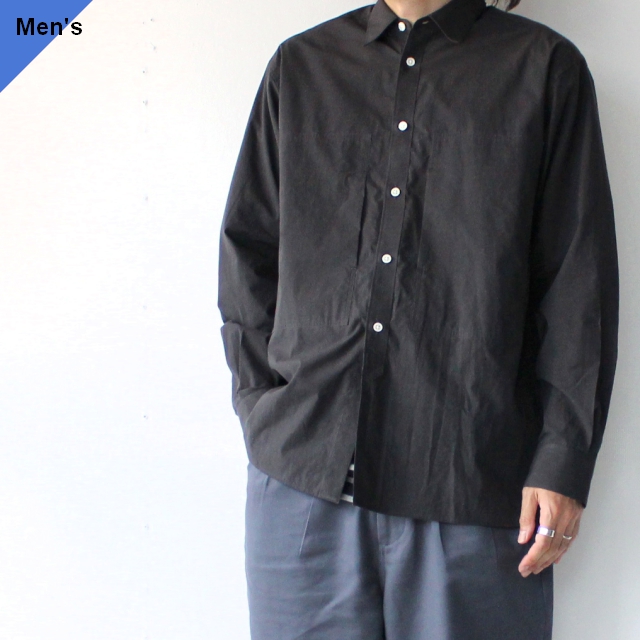 weac. スヴィンコットンミリタリーシャツ Military Dress Shirt　（Charcoal）