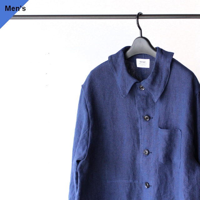 weac. リネンフレンチワークジャケット NEW FRENCH WORKJACKET　（Navy）