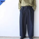 FANTASTICDAYS ベルテッドワイドアンクルトラウザー BELTEDCHINO-M-231-01　（Navy）