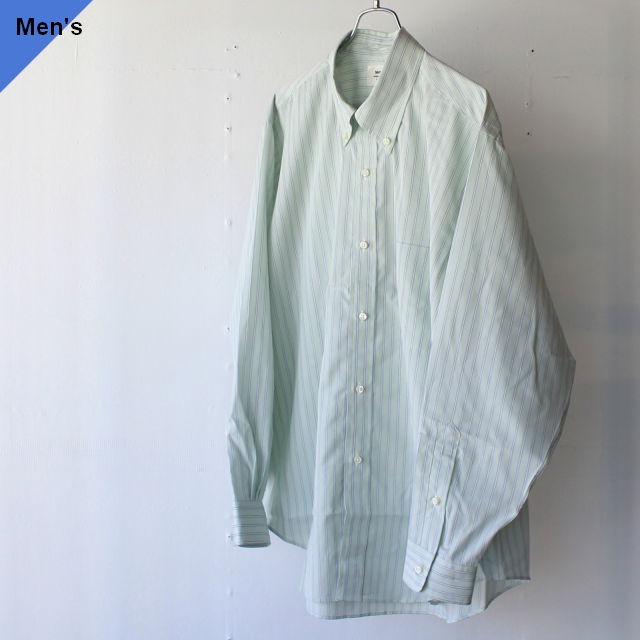 weac. OLD BROOKS BD SHIRT （Green Stripe）