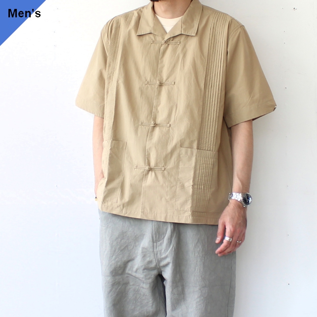 Orgueil 綿麻ポプリンハバナシャツ HAVANA SHIRT (Beige)