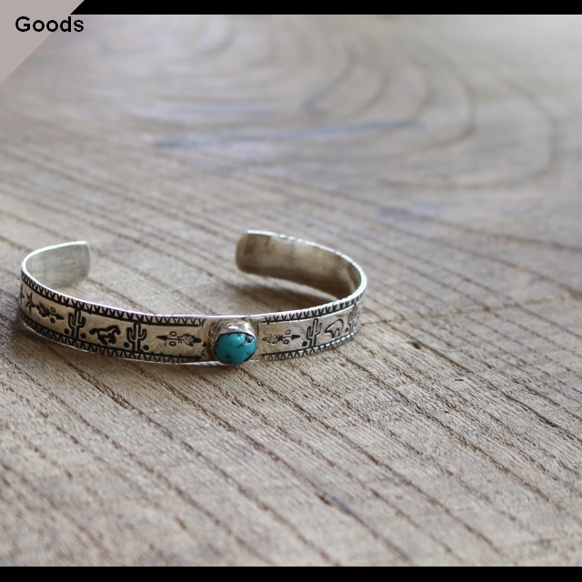 Ericka Nicolas Begay シルバー×ストーンバングル Silver × Stone Bangle