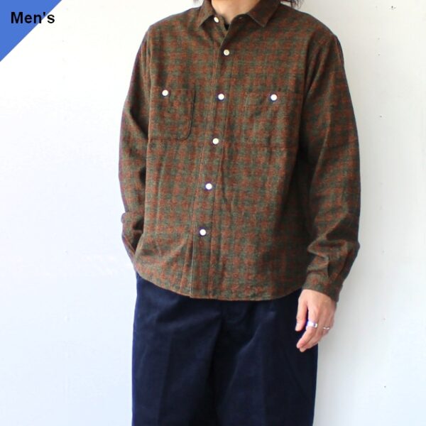 another 20th century 撚り杢フランネルチェックシャツ / 20th century FIX shirts - Hunter　（Brown Check）