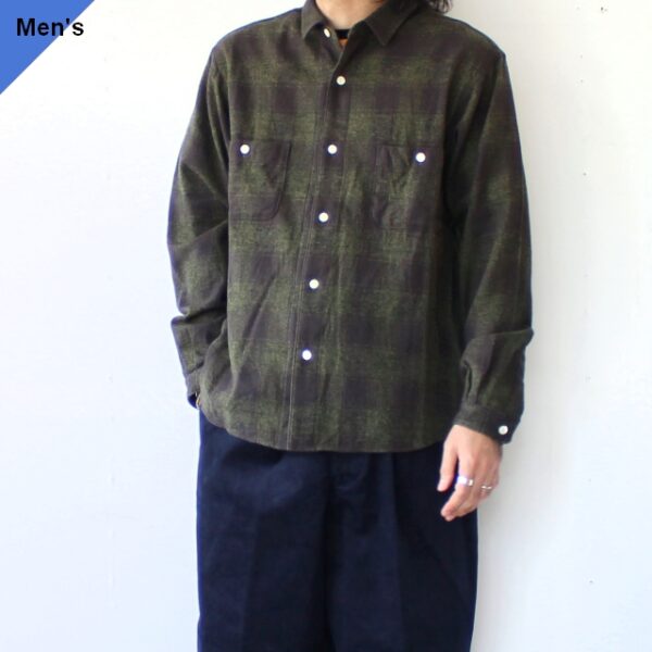 another 20th century 撚り杢フランネルチェックシャツ / 20th century FIX shirts - Hunter　（Green Check）