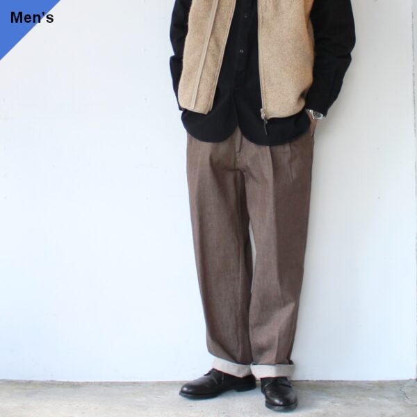 another 20th century 2タックデニムトラウザー New Yankee Oxford　（Dark wood）