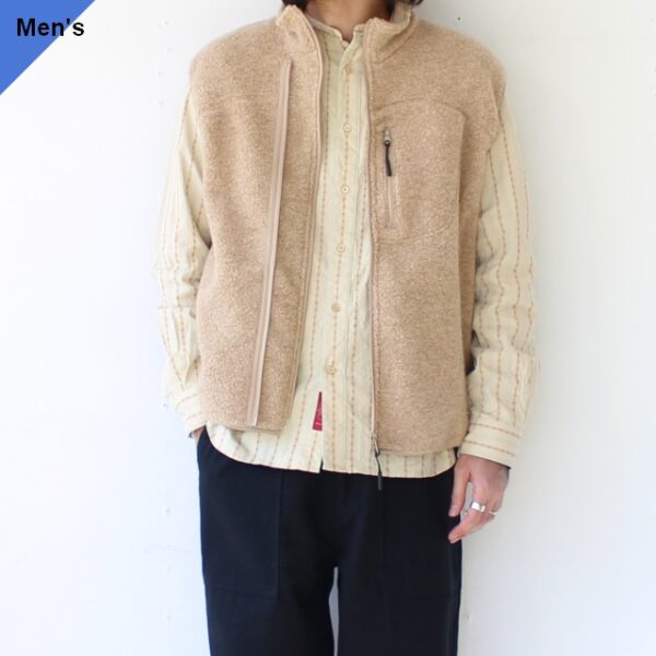 melple ウールパイルベスト Marced Wool Vest　（Beige）