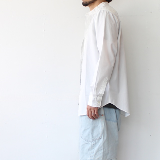 Bohemians バンドカラーOXシャツL/S STAND COLLAR OX SHIRTS (White) - 画像 (3)