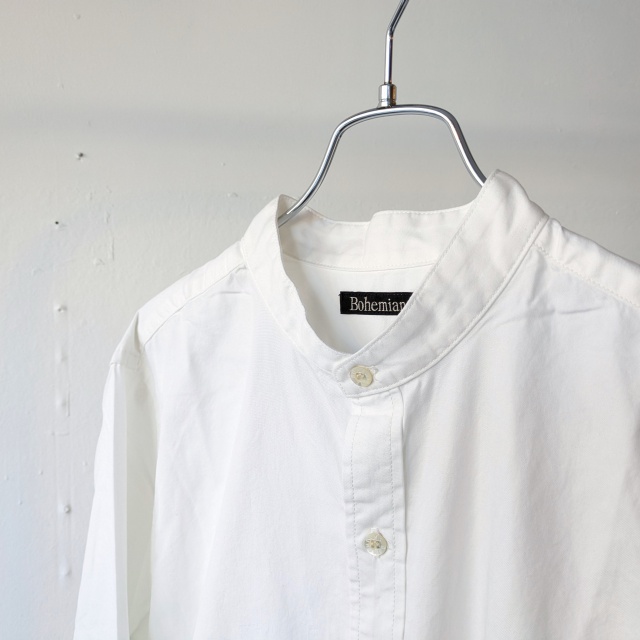 Bohemians バンドカラーOXシャツL/S STAND COLLAR OX SHIRTS (White) - 画像 (5)