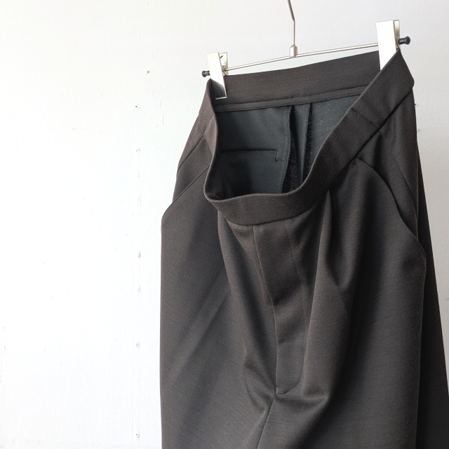 FANTASTICDAYS ポリエステルウールジャージーバレルパンツ J/BARREL (Brown) - 画像 (2)