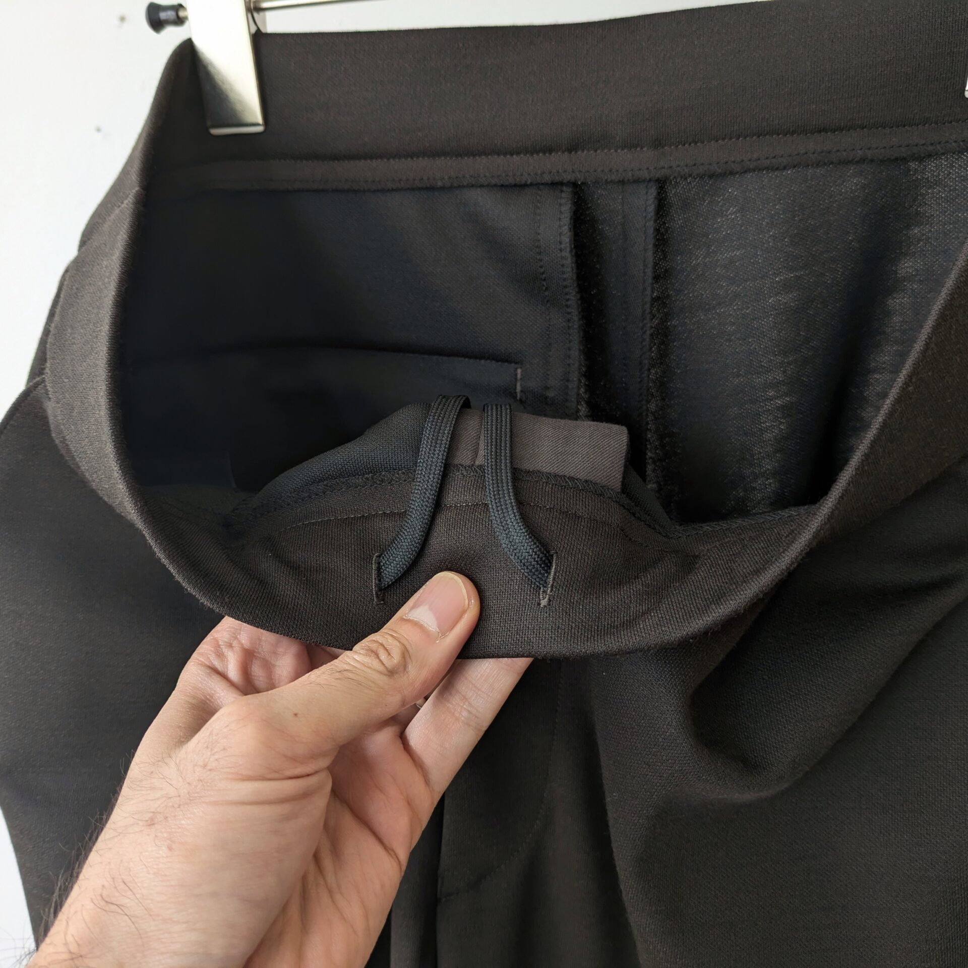 FANTASTICDAYS ポリエステルウールジャージーバレルパンツ J/BARREL (Brown) - 画像 (4)