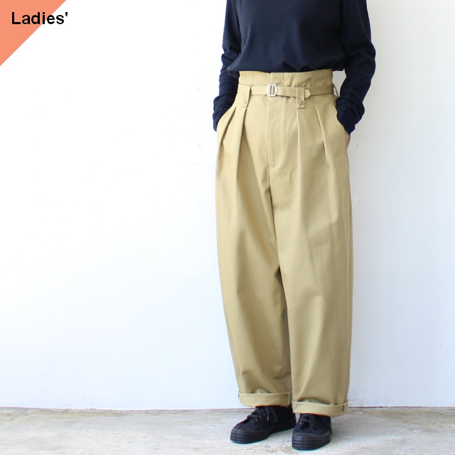 FANTASTICDAYS T/Cベルテッドワイドトラウザー BELTED 2P WIDE　（Bleige）