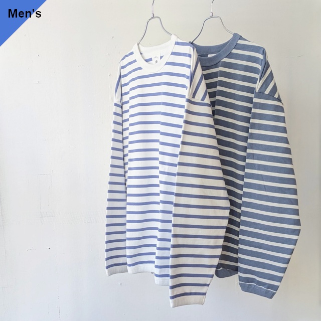 melple ヘビーウェイトクルーネックTee L/S / The American Ringer Border L/S