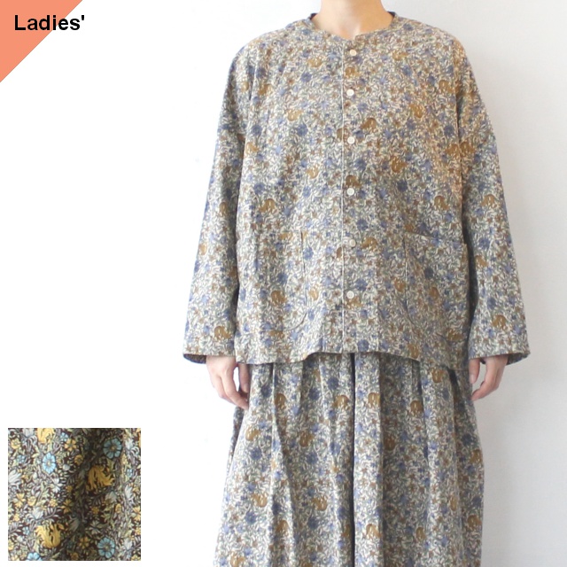 HARVESTY コーデュロイアトリエシャツ FLOWER CORDUROY Atelier Shirt