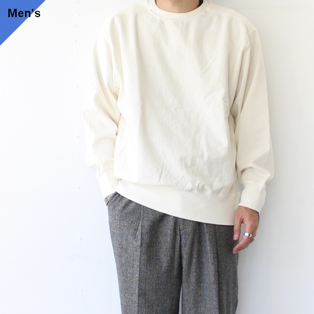 Siora コットンウールヘビースウェットクルー Cotton wool fleece machine reverse sweat (Ecru)