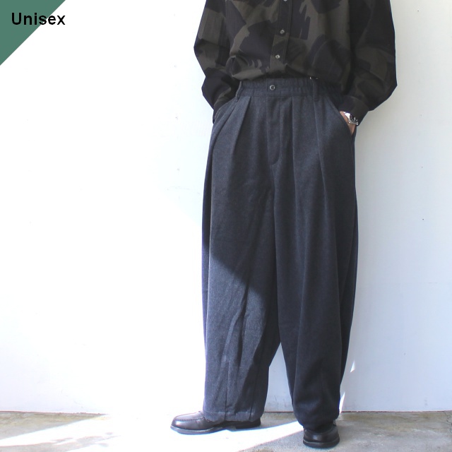 HARVESTY ウールビーバーサーカスパンツ WOOL BEAVER CLOTH Circus Pants　（Charcoal）