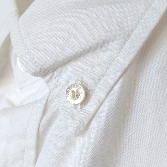 Bohemians ボタンダウンOXシャツL/S B.D OX SHIRTS - BEETLE HEART (White) - 画像 (5)