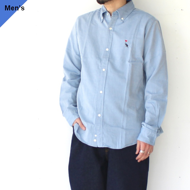 Bohemians ボタンダウンOXシャツL/S B.D OX SHIRTS - BEETLE HEART (Sax)