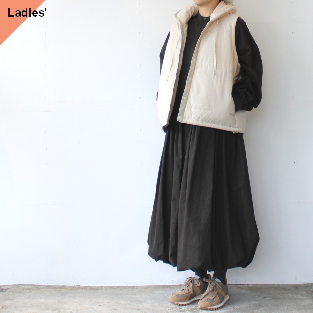 IKITSUKE 中綿フードベスト Padding hood vest　（Beige）