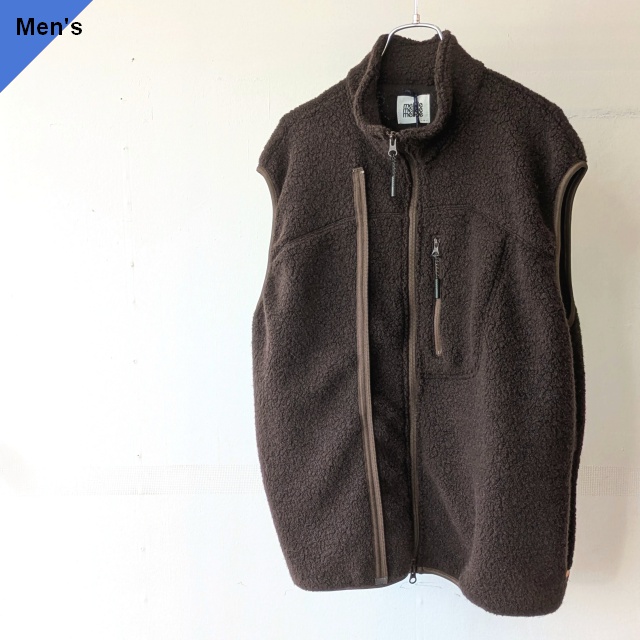 melple ウールパイルベスト Marced Wool Vest　（DK.Brown）
