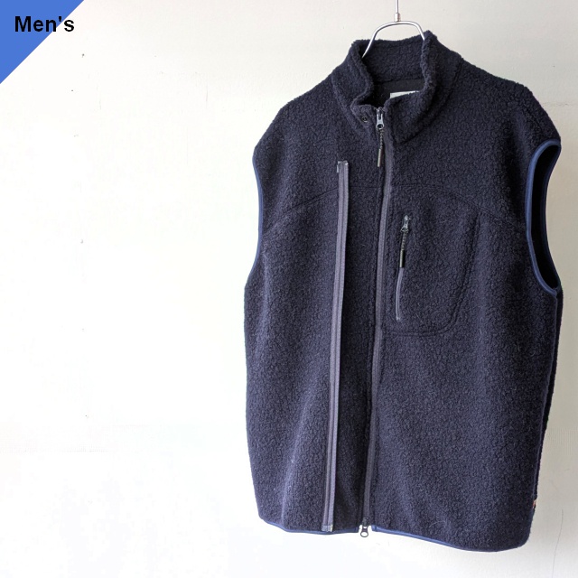 melple ウールパイルベスト Marced Wool Vest　（Navy）