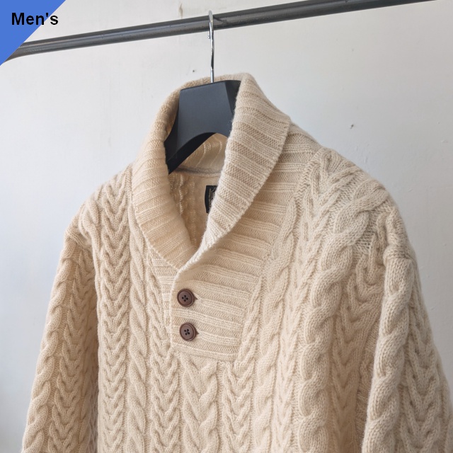 Orgueil アランショールニット Aran Sweater / OR-9108 (Ivory)