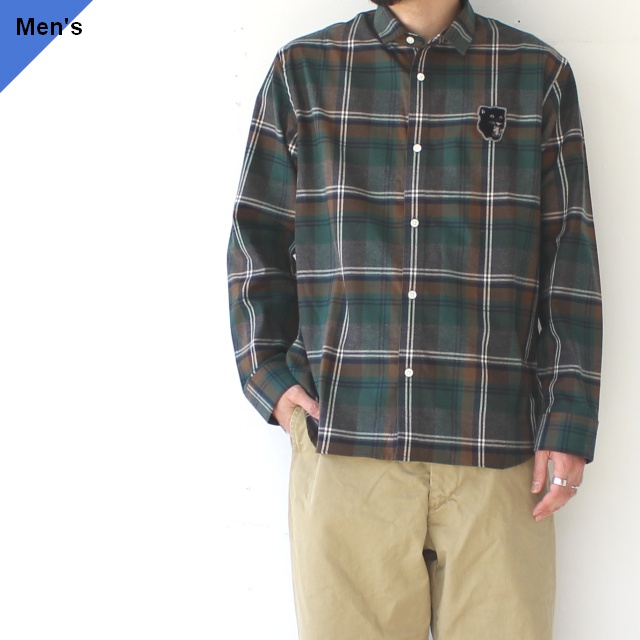 weac. TAIGAKUN コットンフランネルチェックシャツ （Green check）