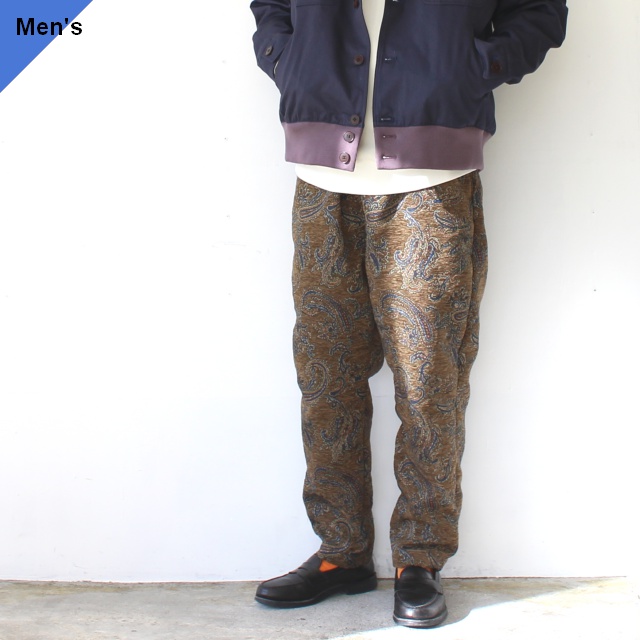 weac. ペイズリーイージーパンツ RELAX PANTS - Paisley　（Olive）