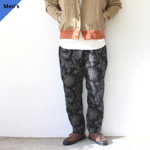 weac. ペイズリーイージーパンツ RELAX PANTS - Paisley　（Black）