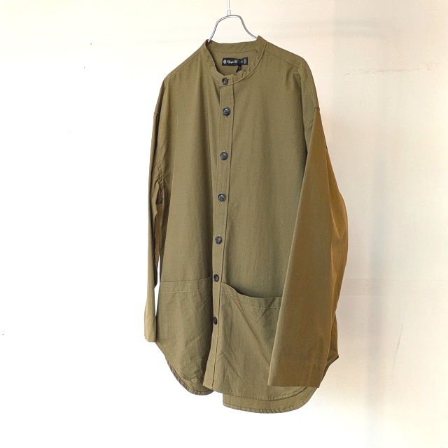 Upscape Audience コットンナイロンガーデニングシャツ AUD7381 (Khaki olive) - 画像 (2)