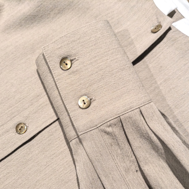 SETTO ウールモダールギャバクレリックバンドカラーシャツ / CLE SHIRT - 画像 (3)