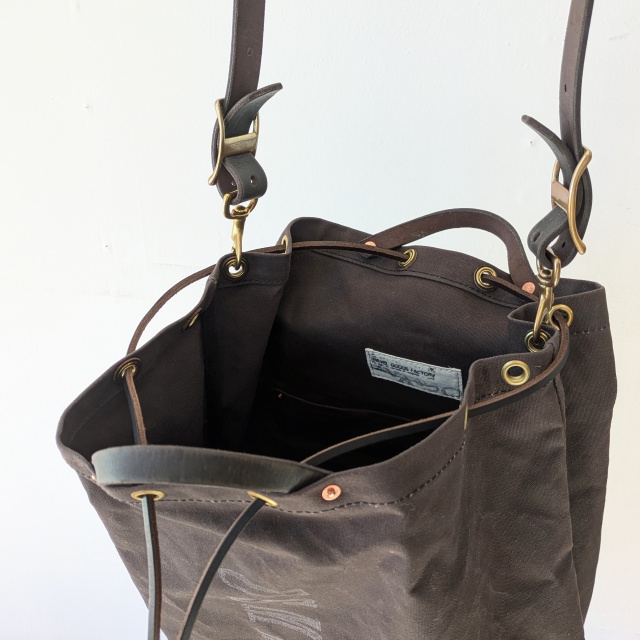 vasco CANVAS × LEATHER MAIL PURSE BAG -LARGE VS-211 （Black） - C