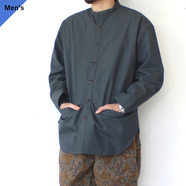 Upscape Audience コットンナイロンガーデニングシャツ AUD7381 (Desert gray)