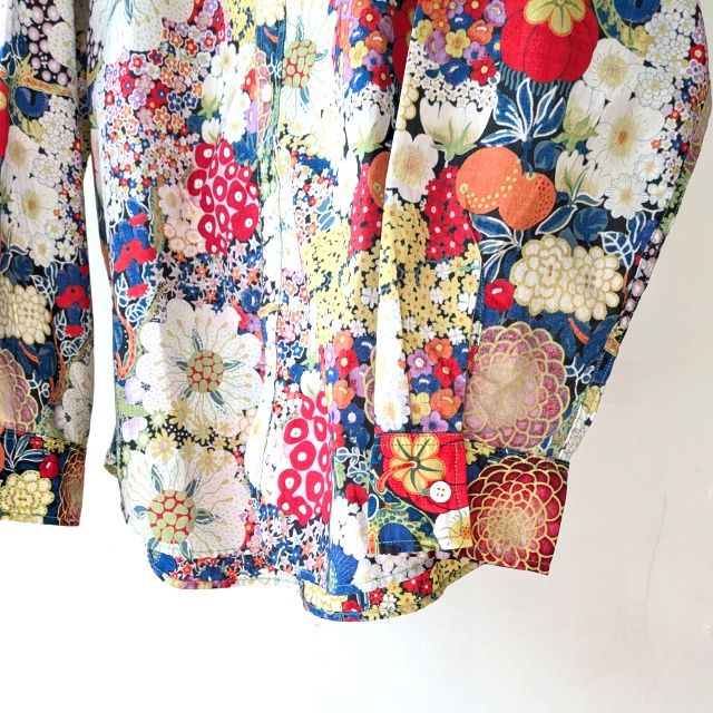 Bohemians 花柄バンドカラーシャツL/S ODORANT GAUZE STAND COLLAR SHIRTS - 画像 (4)