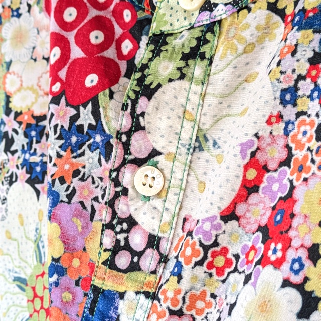 Bohemians 花柄バンドカラーシャツL/S ODORANT GAUZE STAND COLLAR SHIRTS - 画像 (5)