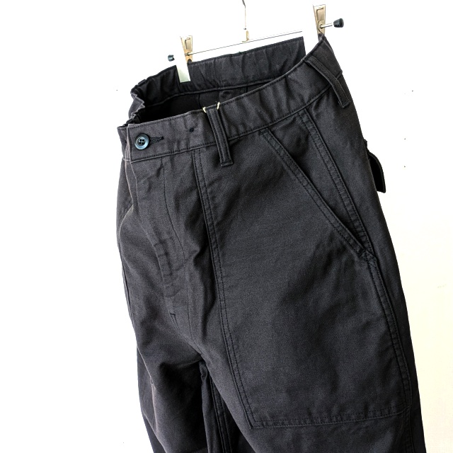 HARVESTY ビッグファティーグパンツ Slab back satin Big fatigue pants (Black) - 画像 (2)