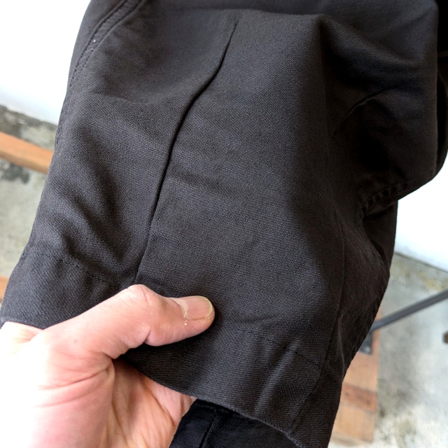 HARVESTY ビッグファティーグパンツ Slab back satin Big fatigue pants (Black) - 画像 (5)