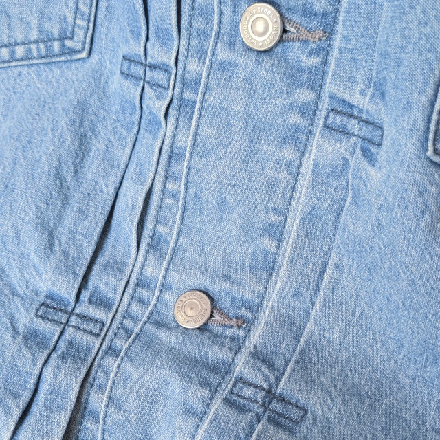 sasanqua by trees ノーカラー2ndデニムジャケット No collar 2nd denim jacket (Ice bleach) - 画像 (4)