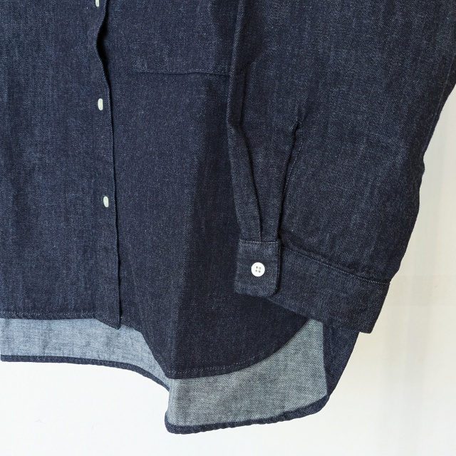 sasanqua by trees デニムオーバーシャツ Denim over shirts (Indigo) - 画像 (4)