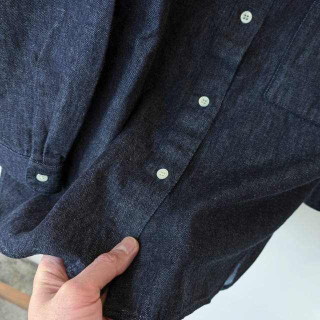 sasanqua by trees デニムオーバーシャツ Denim over shirts (Indigo) - 画像 (5)