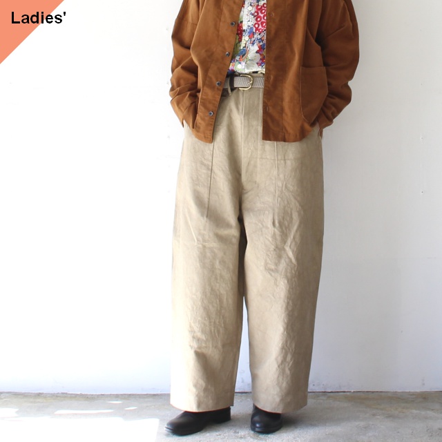 HAVERSACK 高密度ツイルワイドトラウザー Twill Wide Trousers / 862622 / Women's (Beige)