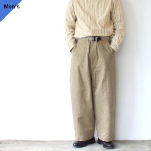 HAVERSACK 高密度ツイルワイドトラウザー Twill Wide Trousers / 862622 / Men's (Beige)