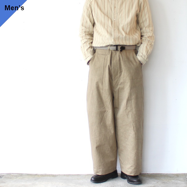 HAVERSACK 高密度ツイルワイドトラウザー Twill Wide Trousers / 862622 / Men's (Beige)