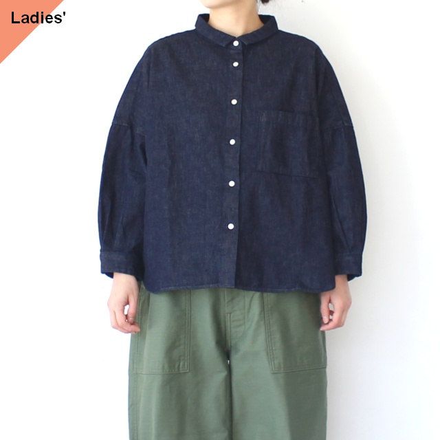 sasanqua by trees デニムオーバーシャツ Denim over shirts (Indigo)
