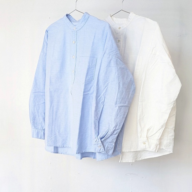 sasanqua by trees オックスB.Cオーバーシャツ Ox work over shirt (Sax) - 画像 (5)